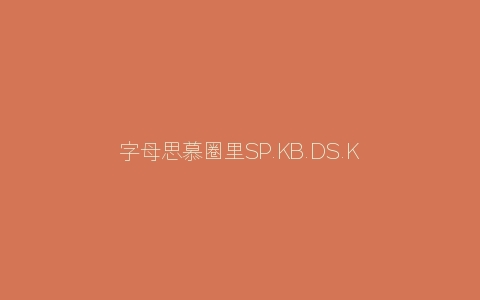 字母思慕圈里SP.KB.DS.K8.K9是什么意思？