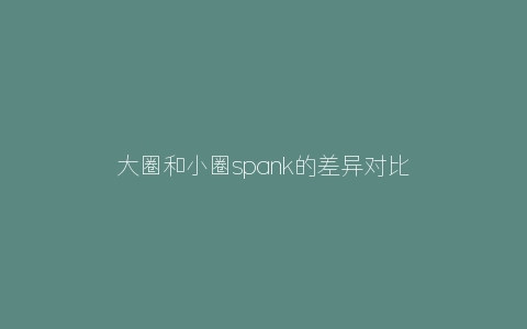 大圈和小圈spank的差异对比