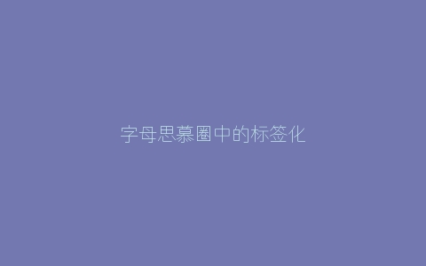 字母思慕圈中的标签化