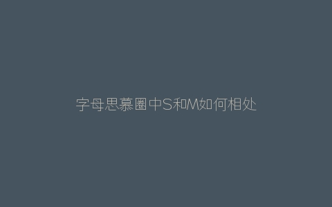 字母思慕圈中S和M如何相处