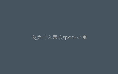 我为什么喜欢spank小圈